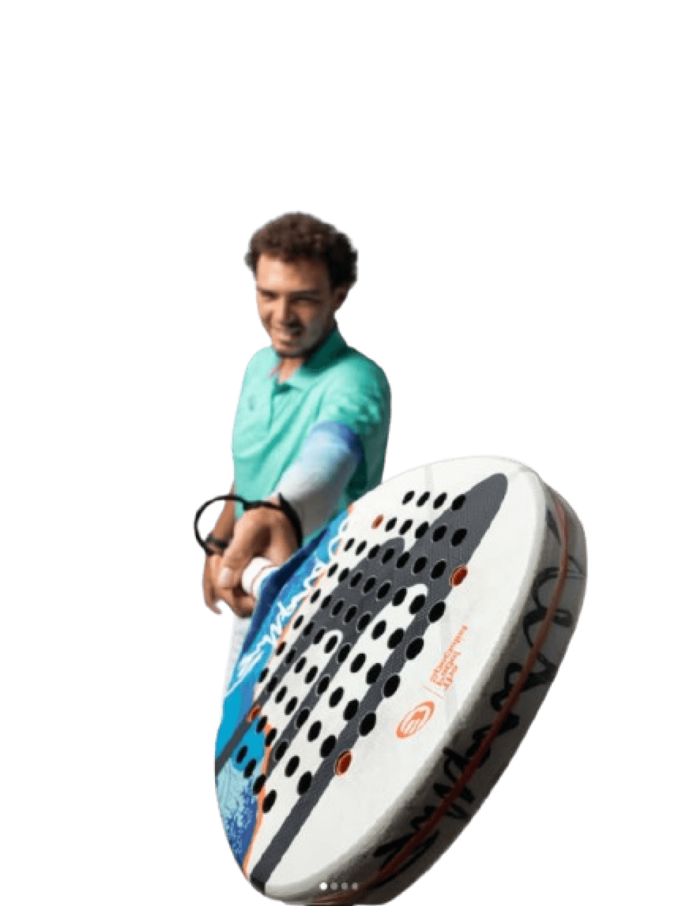 Fedi Mlika professional padel player with racket